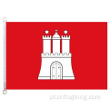 Bandeira de Hamburgo 90 * 150cm 100% polyster